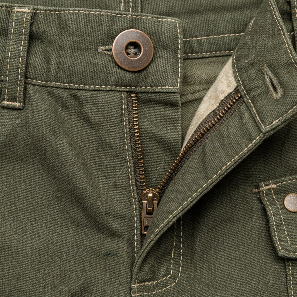 Cargo pants fabric texture close-up